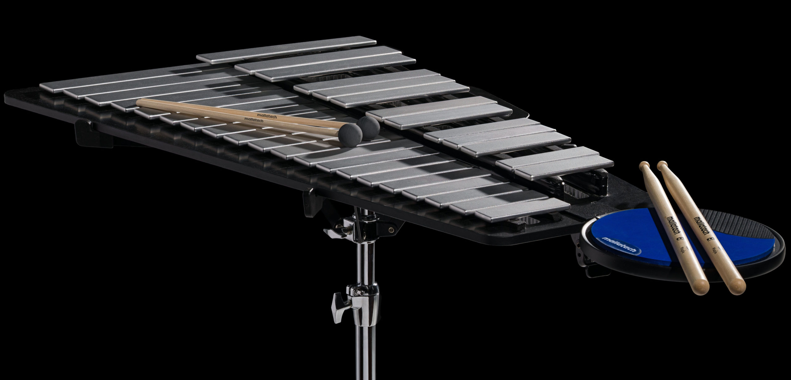 Malletech Scholastic Song Bells with mallets and Launchpad practice pad